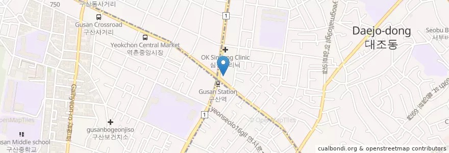 Mapa de ubicacion de 채희재 피부과의원 en Südkorea, Seoul, 은평구, 대조동.