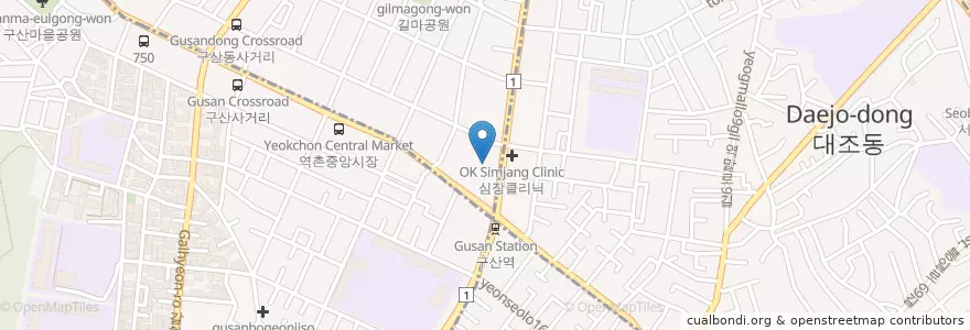Mapa de ubicacion de 덕진풍천장어 en Güney Kore, Seul, 은평구, 갈현2동.