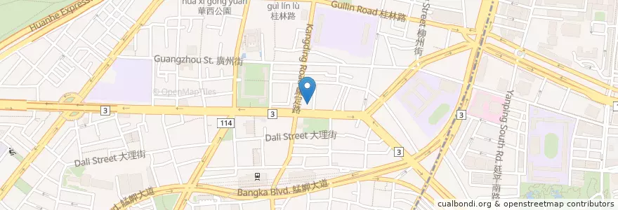 Mapa de ubicacion de 日光眼科 en Taiwan, Nuova Taipei, Taipei, Distretto Di Wanhua.