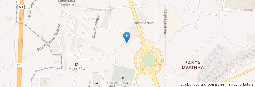 Mapa de ubicacion de Broas e brohinas en Portugal, Norte, Área Metropolitana Do Porto, Porto, Vila Nova De Gaia, Santa Marinha E São Pedro Da Afurada.
