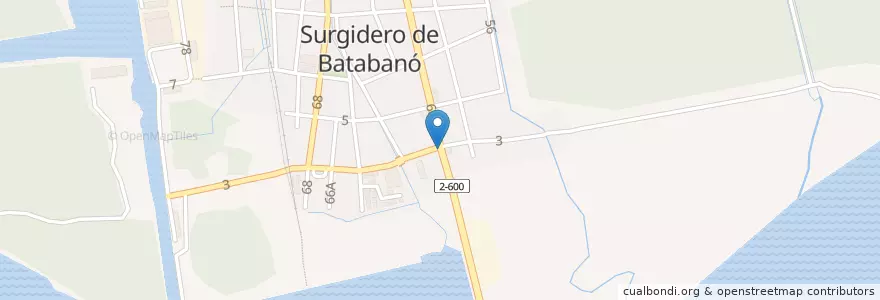 Mapa de ubicacion de Guardafronteras en Cuba, Mayabeque, Batabanó.