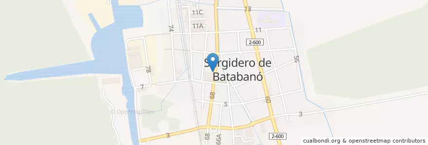 Mapa de ubicacion de Laboratorio en Cuba, Mayabeque, Batabanó.