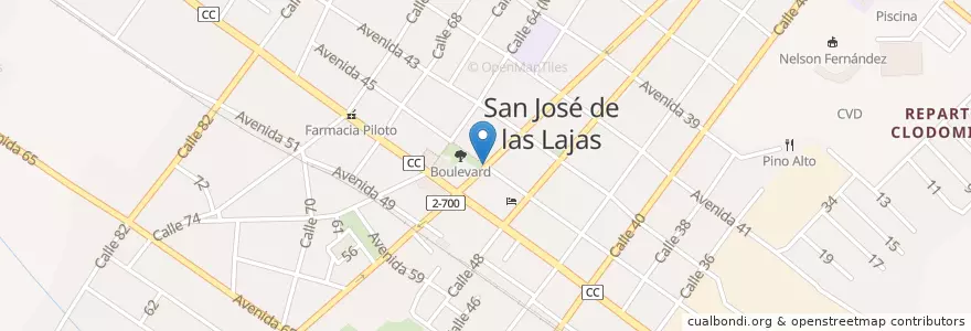 Mapa de ubicacion de Pan con Perro en كوبا, Mayabeque, San José De Las Lajas, Ciudad De San José De Las Lajas, Ciudad De San José De Las Lajas.