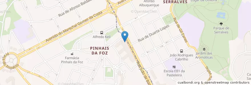 Mapa de ubicacion de Café São João da foz en Portekiz, Norte, Área Metropolitana Do Porto, Porto, Porto, Lordelo Do Ouro E Massarelos.