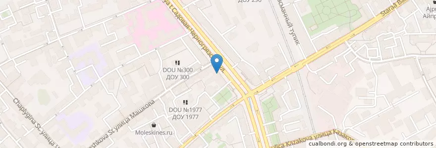 Mapa de ubicacion de Barbarashek en Rusland, Centraal Federaal District, Moskou, Центральный Административный Округ, Басманный Район.