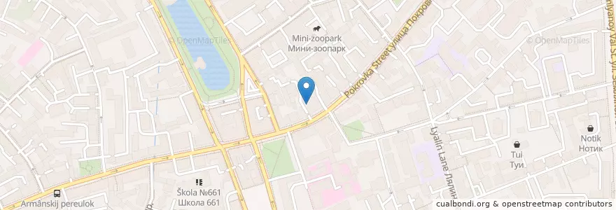 Mapa de ubicacion de Культурный центр "Покровские ворота" en Russland, Föderationskreis Zentralrussland, Moskau, Zentraler Verwaltungsbezirk, Rajon Basmanny.