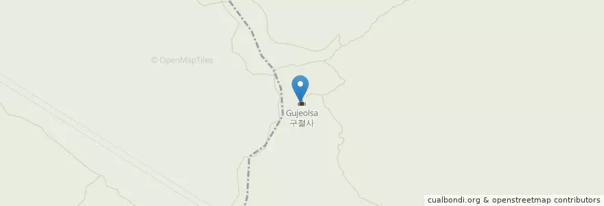 Mapa de ubicacion de 구절사 en كوريا الجنوبية, 충청북도, 옥천군.