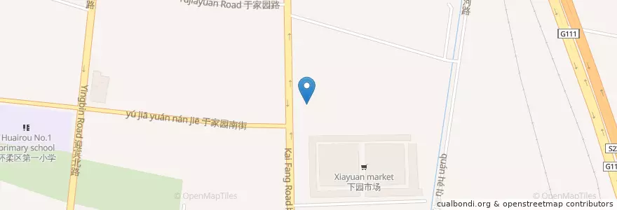 Mapa de ubicacion de 环球国际影城 en China, Pequim, Hebei, 怀柔区 / Huairou.