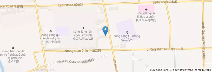 Mapa de ubicacion de 中国光大银行 en China, Shanghai, Songjiang District.