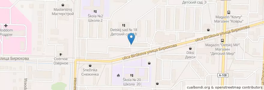 Mapa de ubicacion de Отделение связи №142608 en Rússia, Distrito Federal Central, Oblast De Moscou, Орехово-Зуевский Городской Округ.