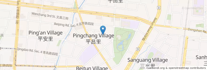 Mapa de ubicacion de 竹秀享食早餐 en تايوان, تاي شانغ, 北屯區.