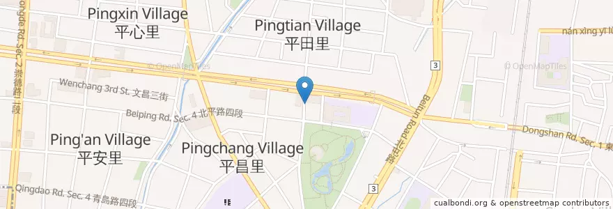 Mapa de ubicacion de 泰北料理 en 臺灣, 臺中市, 北屯區.