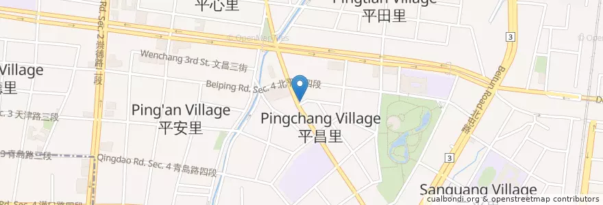 Mapa de ubicacion de 尚珍滷味 en 臺灣, 臺中市, 北屯區.