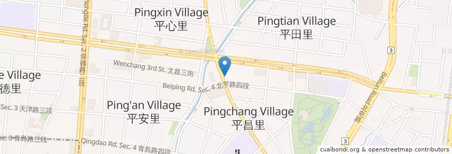 Mapa de ubicacion de 甲赫滷味 en 臺灣, 臺中市, 北屯區.