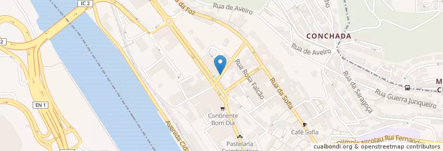 Mapa de ubicacion de SmileUp en Portekiz, Centro, Baixo Mondego, Coimbra, Coimbra, Sé Nova, Santa Cruz, Almedina E São Bartolomeu.