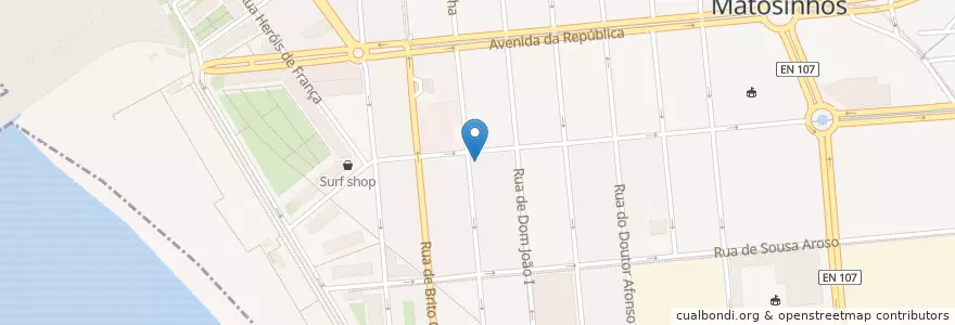 Mapa de ubicacion de Exlance Grill-Take Away en Portogallo, Nord, Área Metropolitana Do Porto, Porto, Matosinhos.