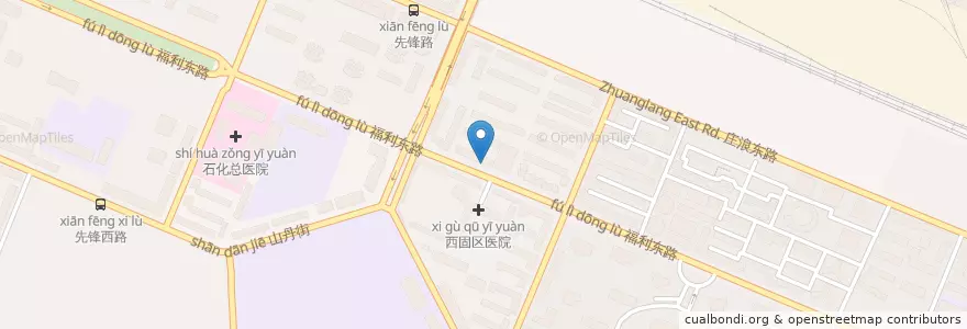 Mapa de ubicacion de 先锋路街道 en China, Gansu, 兰州市 (Lanzhou), 西固区, 先锋路街道.