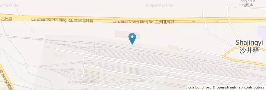 Mapa de ubicacion de 沙井驿街道 en 中国, 甘粛省, 蘭州市, 安宁区, 沙井驿街道.