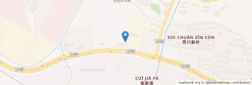 Mapa de ubicacion de 秀川街道 en China, Gansu, 兰州市 (Lanzhou), 七里河区, 秀川街道.