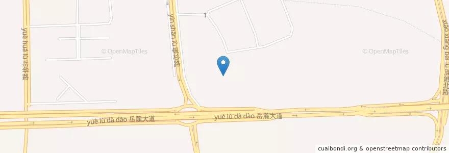 Mapa de ubicacion de 菜鸟驿站星蓝湾店 en چین, هونان, 长沙市 / Changsha, 岳麓区.