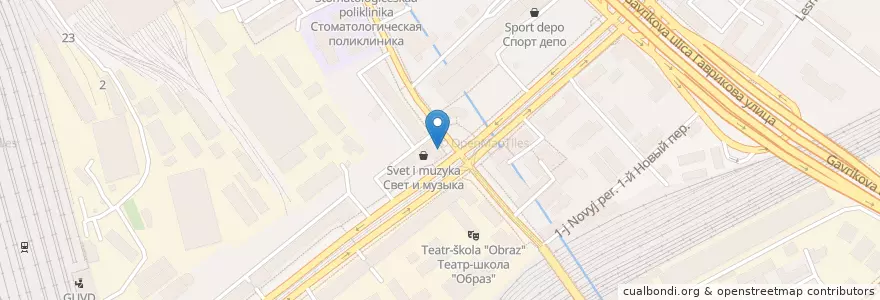 Mapa de ubicacion de One Price Coffee en Russia, Distretto Federale Centrale, Москва, Центральный Административный Округ, Красносельский Район.