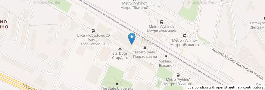 Mapa de ubicacion de KFC en 러시아, Центральный Федеральный Округ, Москва, Юго-Восточный Административный Округ, Восточный Административный Округ.