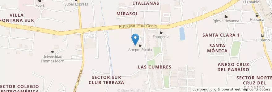 Mapa de ubicacion de CeviChelas en Никарагуа, Departamento De Managua, Managua (Municipio).