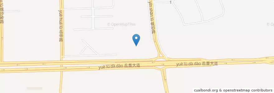 Mapa de ubicacion de 招商银行 en 中国, 湖南省, 長沙市, 岳麓区.