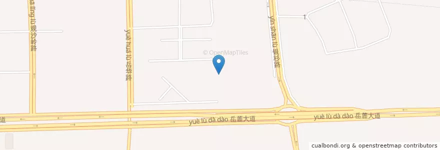 Mapa de ubicacion de 湿垃圾房 en چین, هونان, 长沙市 / Changsha, 岳麓区.