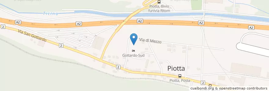 Mapa de ubicacion de Tesla Supercharger en İsviçre, Ticino, Distretto Di Leventina, Circolo Di Quinto, Quinto.