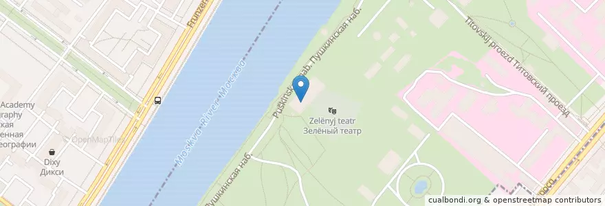 Mapa de ubicacion de Театр Стаса Намина en روسيا, Центральный Федеральный Округ, Москва, Центральный Административный Округ, Район Якиманка.