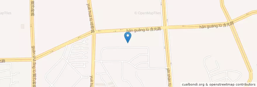 Mapa de ubicacion de 刘记手工面 en 中国, 湖南省, 长沙市, 岳麓区.