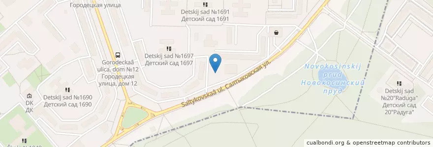 Mapa de ubicacion de Халяль en روسیه, Центральный Федеральный Округ, استان مسکو, Район Новокосино.