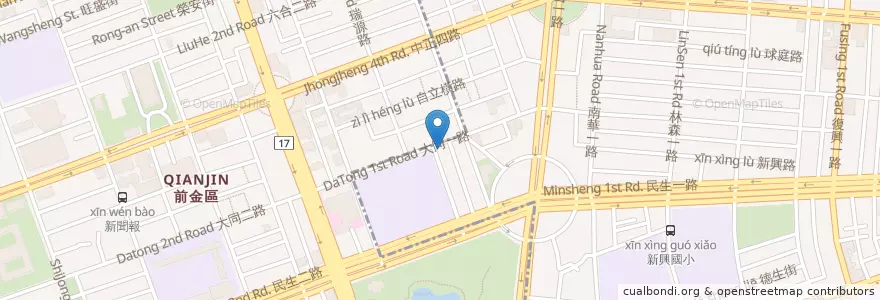 Mapa de ubicacion de 道口商行（原鹽埕老店道口燒雞） en تايوان, كاوهسيونغ, 前金區.