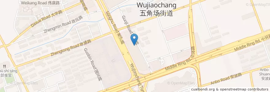 Mapa de ubicacion de Bajoo Dessert en 中国, 上海市, 杨浦区.