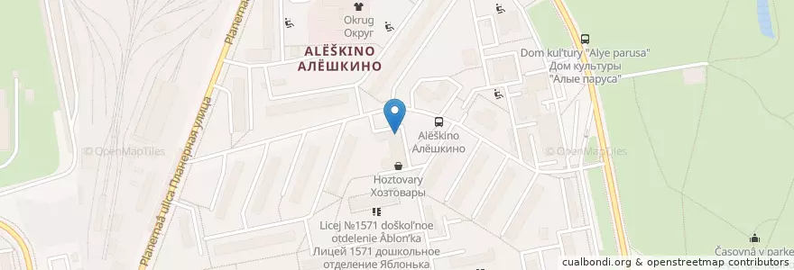 Mapa de ubicacion de Ozon Box en Russia, Distretto Federale Centrale, Москва, Северо-Западный Административный Округ, Район Северное Тушино.