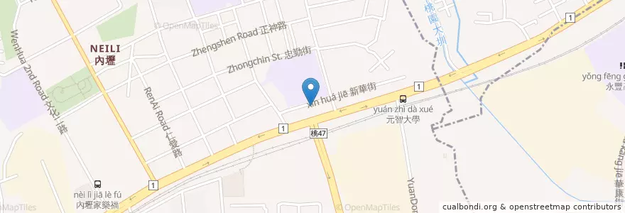 Mapa de ubicacion de 博登藥局 en 臺灣, 桃園市.