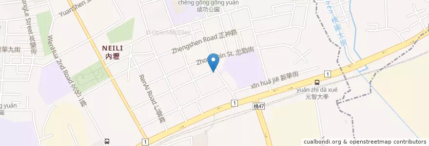 Mapa de ubicacion de 敏昌診所 en 타이완, 타오위안 시.