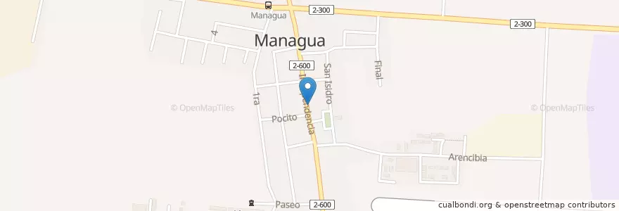 Mapa de ubicacion de Managua en Cuba, La Habana, Arroyo Naranjo.