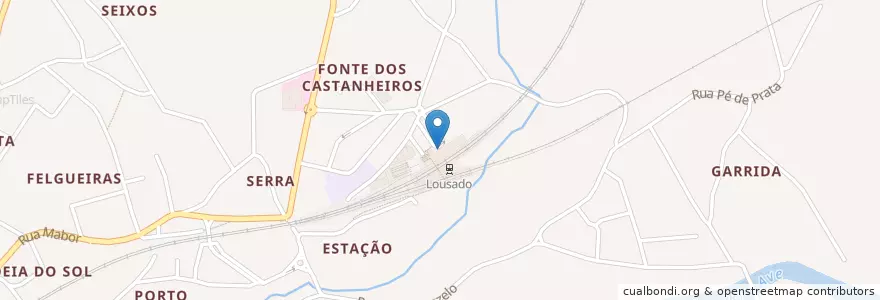 Mapa de ubicacion de Junta de Freguesia de Lousado en پرتغال, Norte, Braga, Ave, Lousado.
