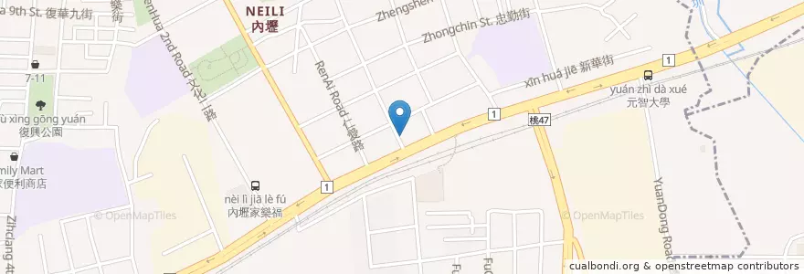Mapa de ubicacion de 康華藥局 en Тайвань, Таоюань.