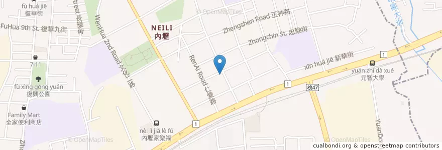 Mapa de ubicacion de 日本拉麵 en 타이완, 타오위안 시.