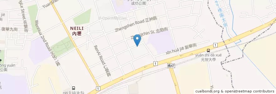 Mapa de ubicacion de 1968食堂 en تایوان, 桃園市.