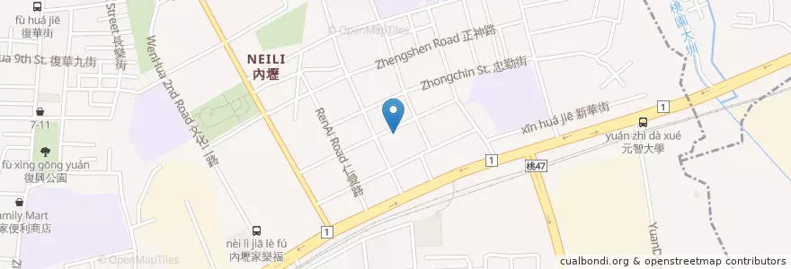 Mapa de ubicacion de 楊記燒臘 en 타이완, 타오위안 시.