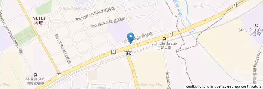Mapa de ubicacion de 四海遊龍 en تایوان, 桃園市.