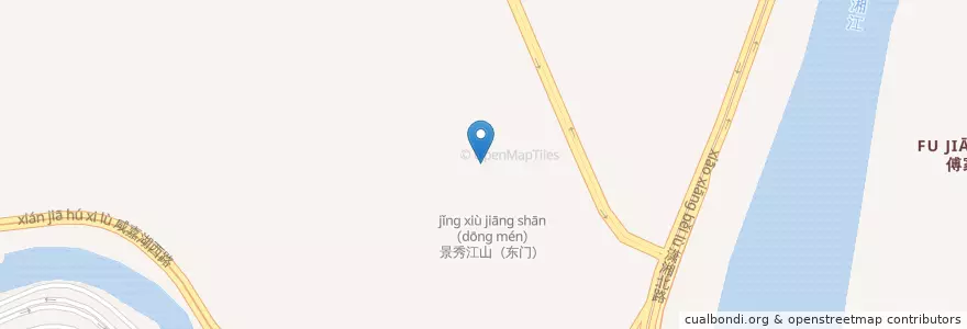 Mapa de ubicacion de 家家亲家菜馆 en China, Hunan, 长沙市 / Changsha, 岳麓区.