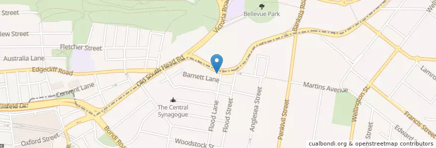 Mapa de ubicacion de Coffee Tea & Me en Australia, New South Wales, Waverley Council, Sydney.