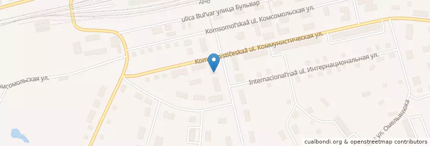 Mapa de ubicacion de ЛОВД en ロシア, 北西連邦管区, プスコフ州, Дновский Район, Городское Поселение Дно.