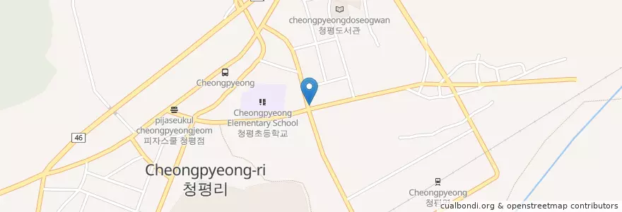 Mapa de ubicacion de Andy's Coffee&Burger en Südkorea, Gyeonggi-Do, 가평군.