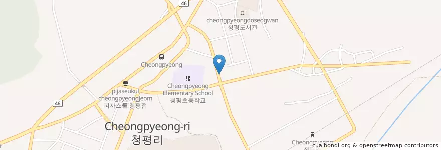 Mapa de ubicacion de 짬뽕상회 en 대한민국, 경기도, 가평군.